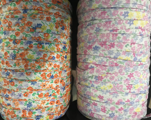 Floral Double Fold Bias Tape