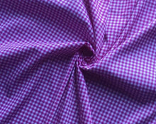 Load image into Gallery viewer, Hot Pink Gingham Cotton Stretch Twill
