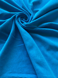 Bright Blue 2x2 Double Athletic Rib Knit