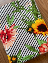Load image into Gallery viewer, Summer Stripe Floral Brushed Polyester Spandex