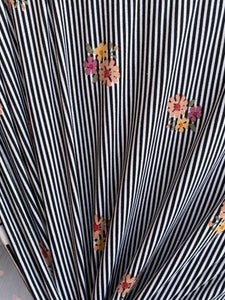 Mini Stripe Bouquet Double Brushed Polyester Spandex